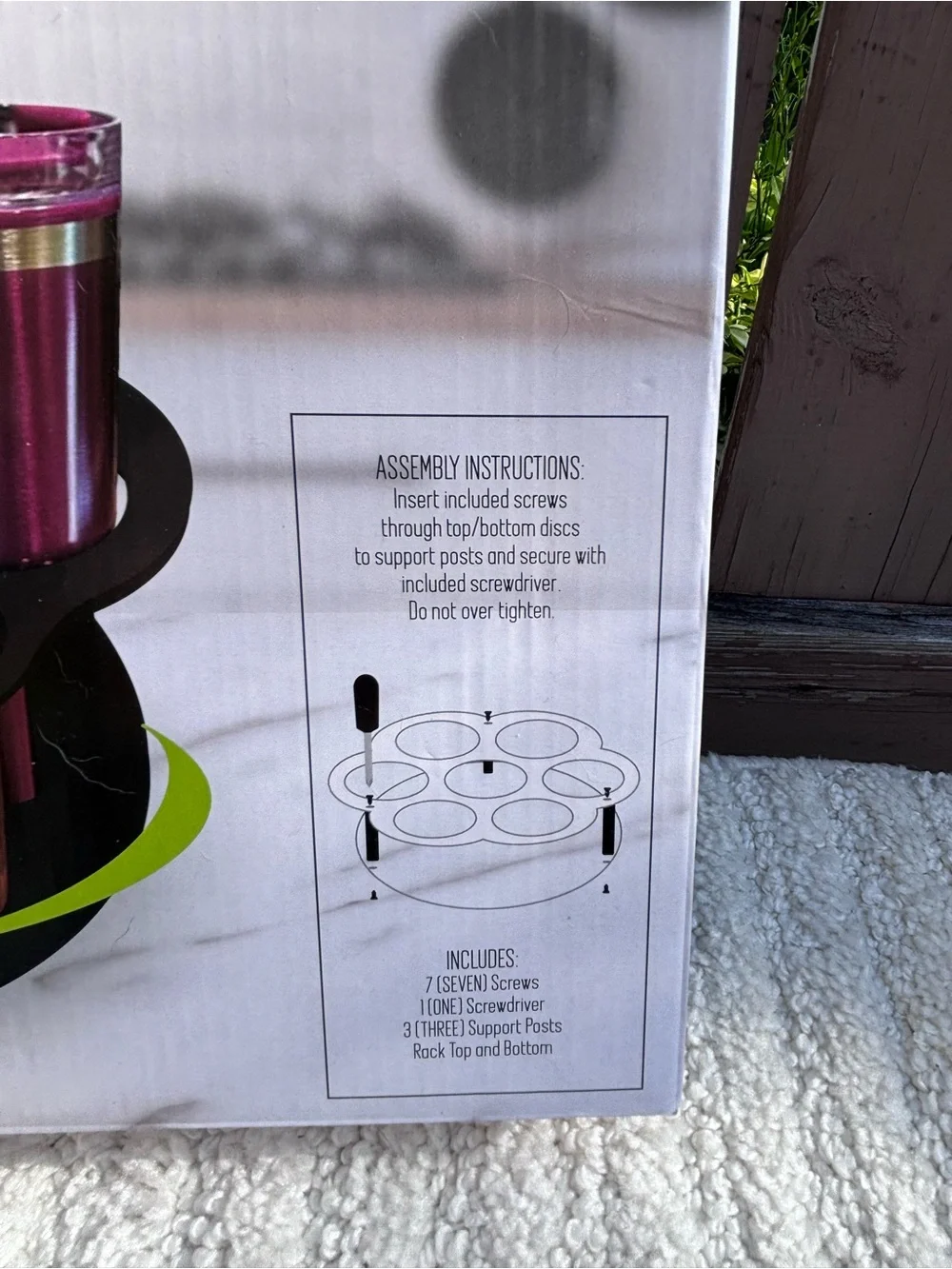 Rotating 360° Tumbler Organizer Carousel - Pink & Gray